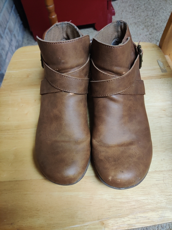 boc Shoes - Boc Brown Ankle Booties with Side Buckle